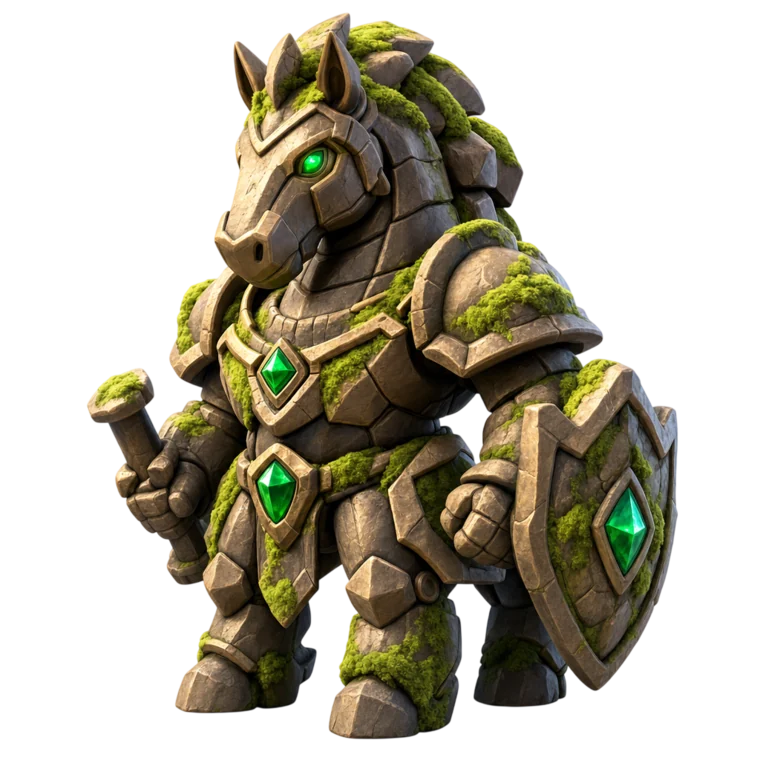 An earth-affinity stone golem creature